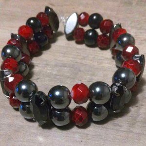 Garnet Cuff Bracelet